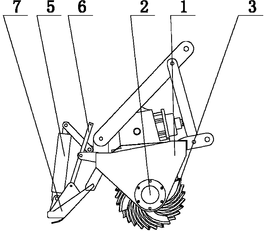 Rotation-free beating machine for paddy field