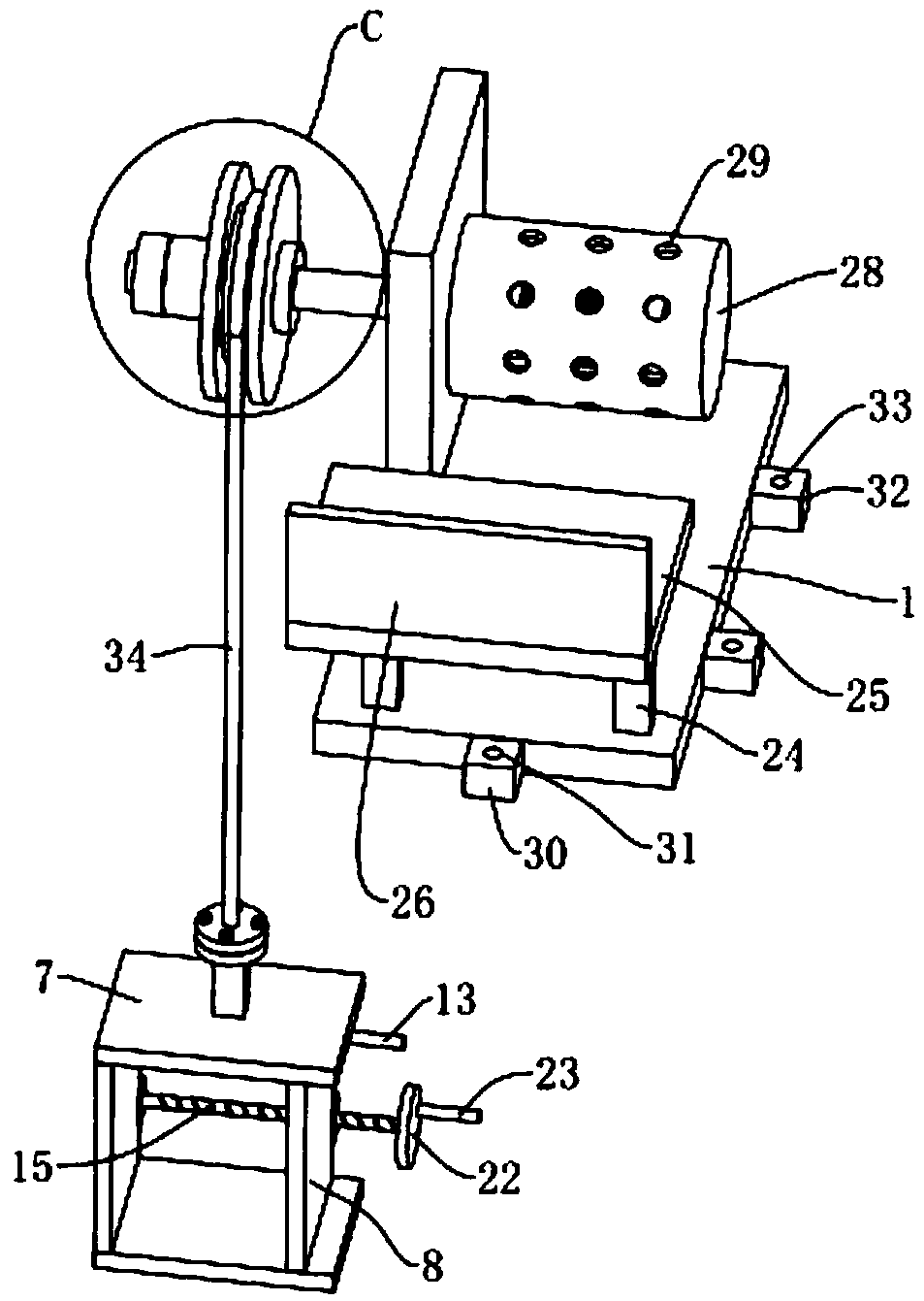 Brick lifting device for construction site