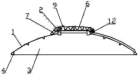 Top cap opening structure and hopper car