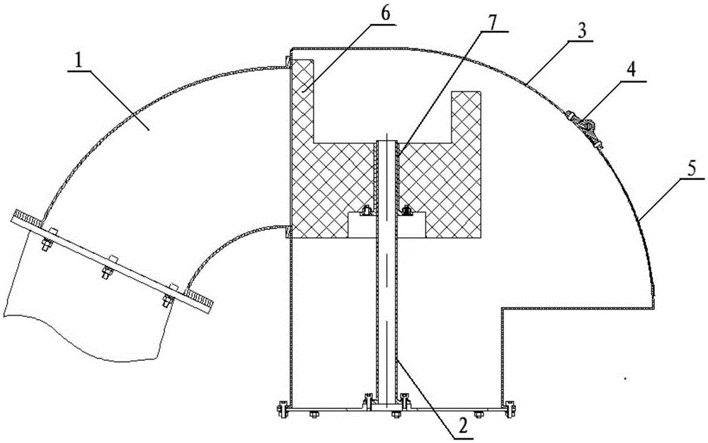 Exhausting wave-resistant water stop device