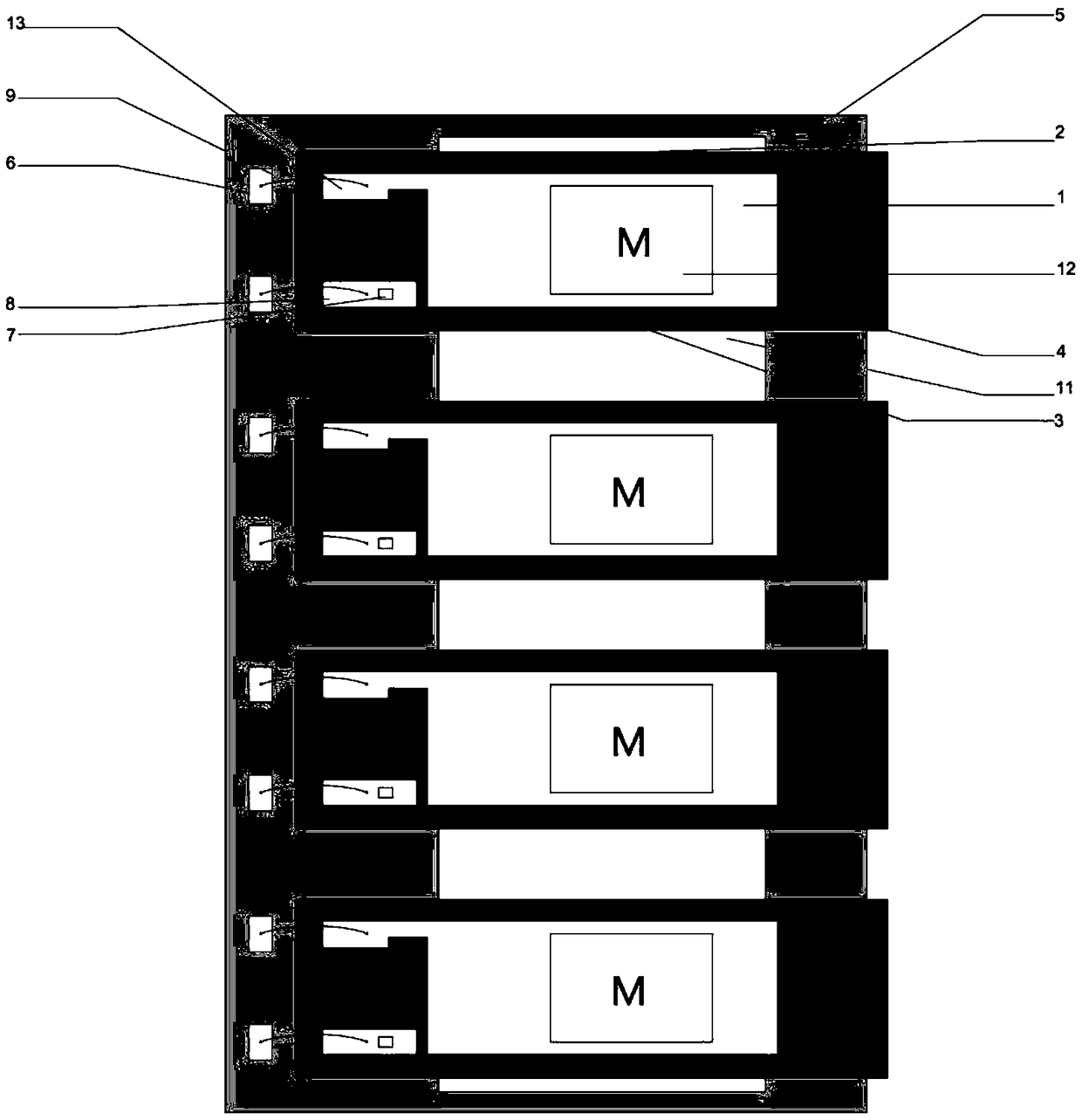 A miniature self-powered device based on bridge-type MPEG