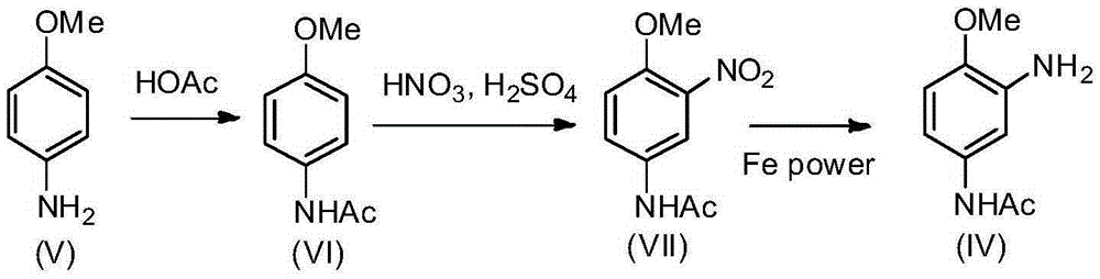 2-amino-4-acetamino anisole synthesis process