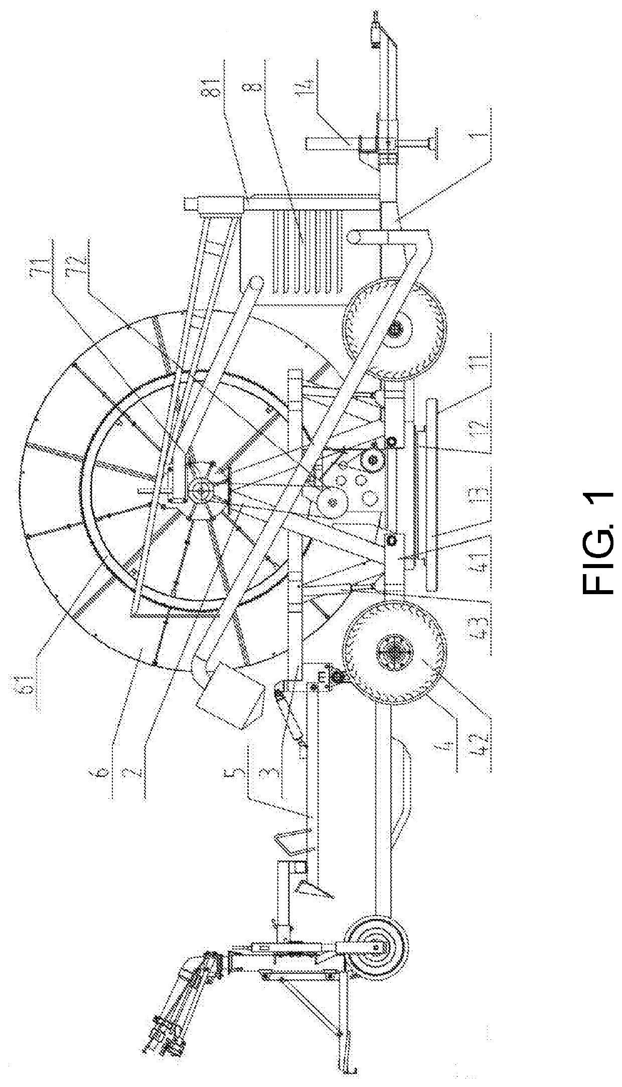 Self-priming water turbine-driven reel sprinkler irrigation machine