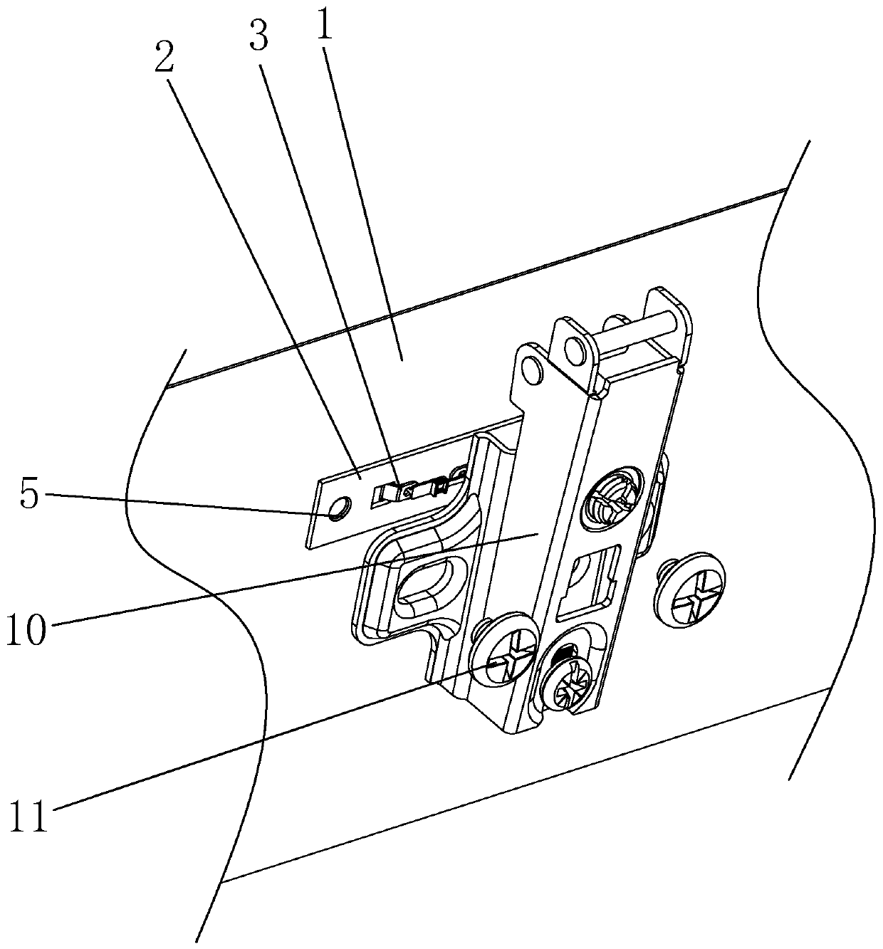 Installation structure of cabinet hinge