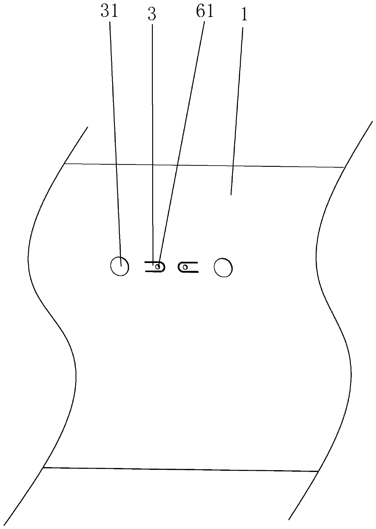 Installation structure of cabinet hinge