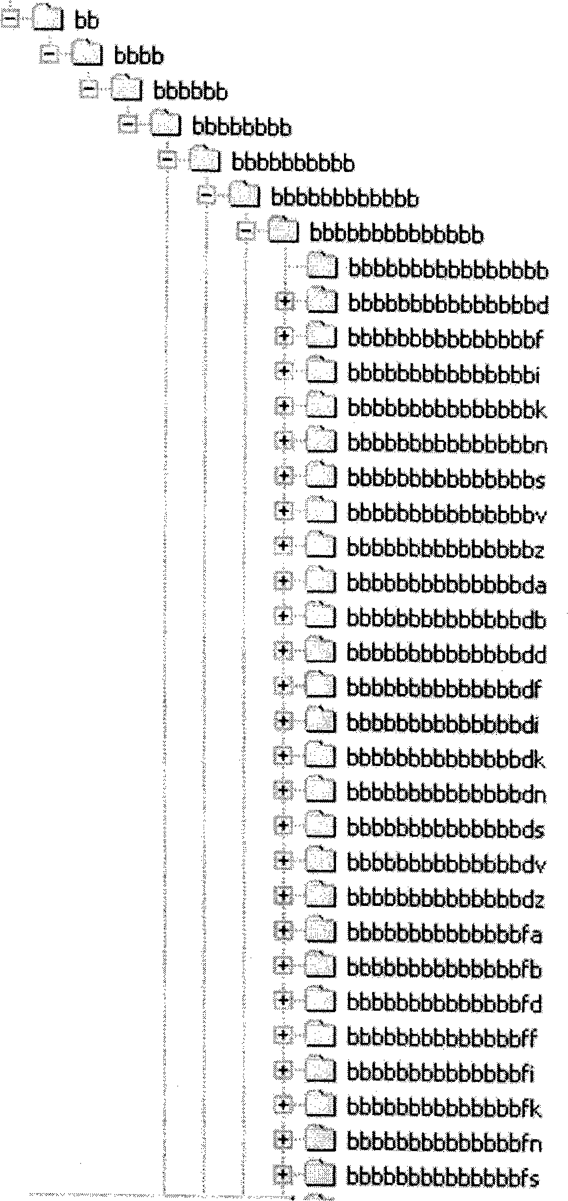 Method for managing information of place names by tree catalog