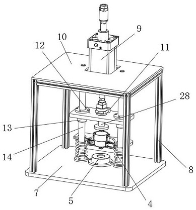 Extrusion device for mechanical part machining