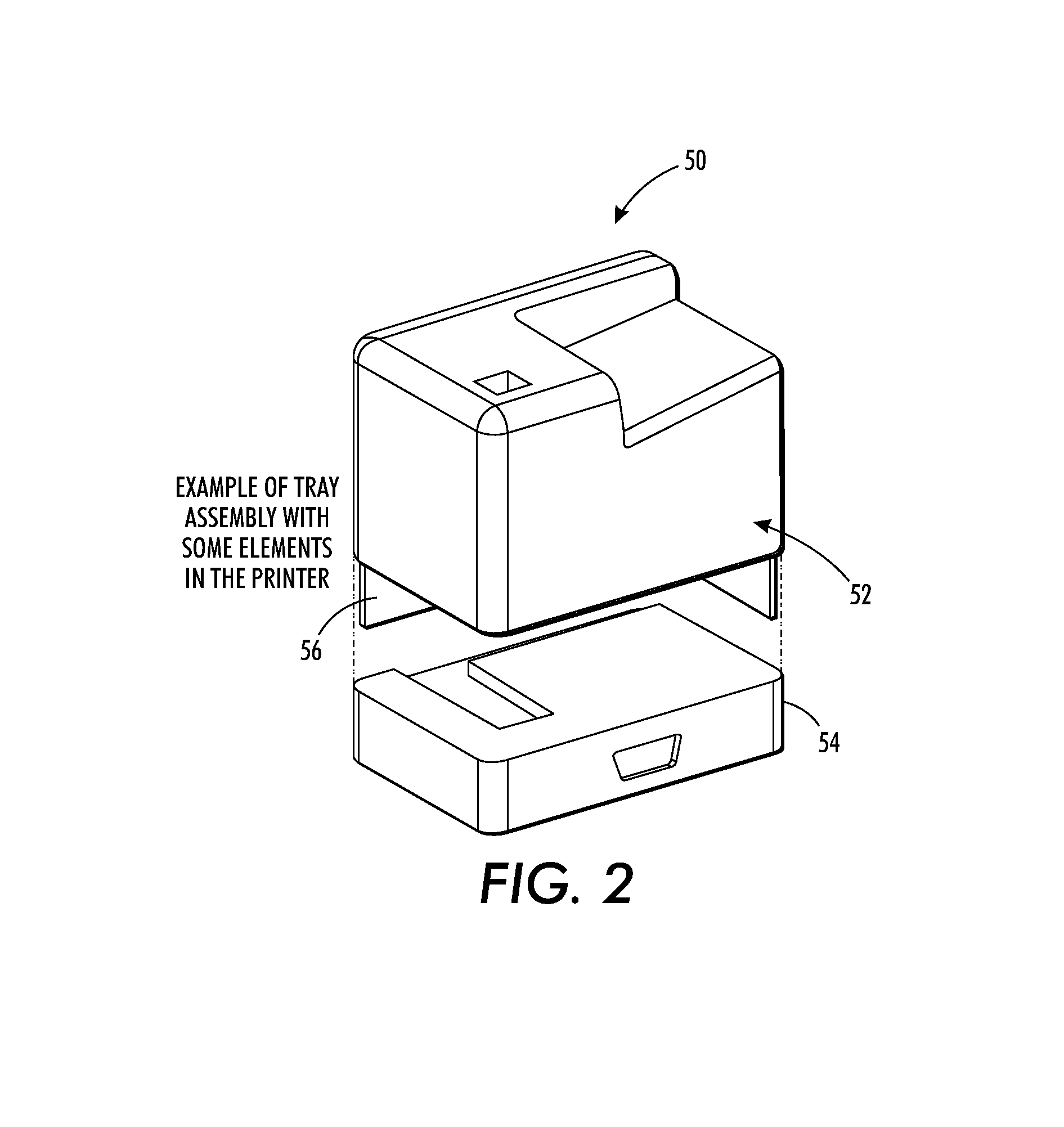 Printer architecture enabling narrow or wide front facing orientation