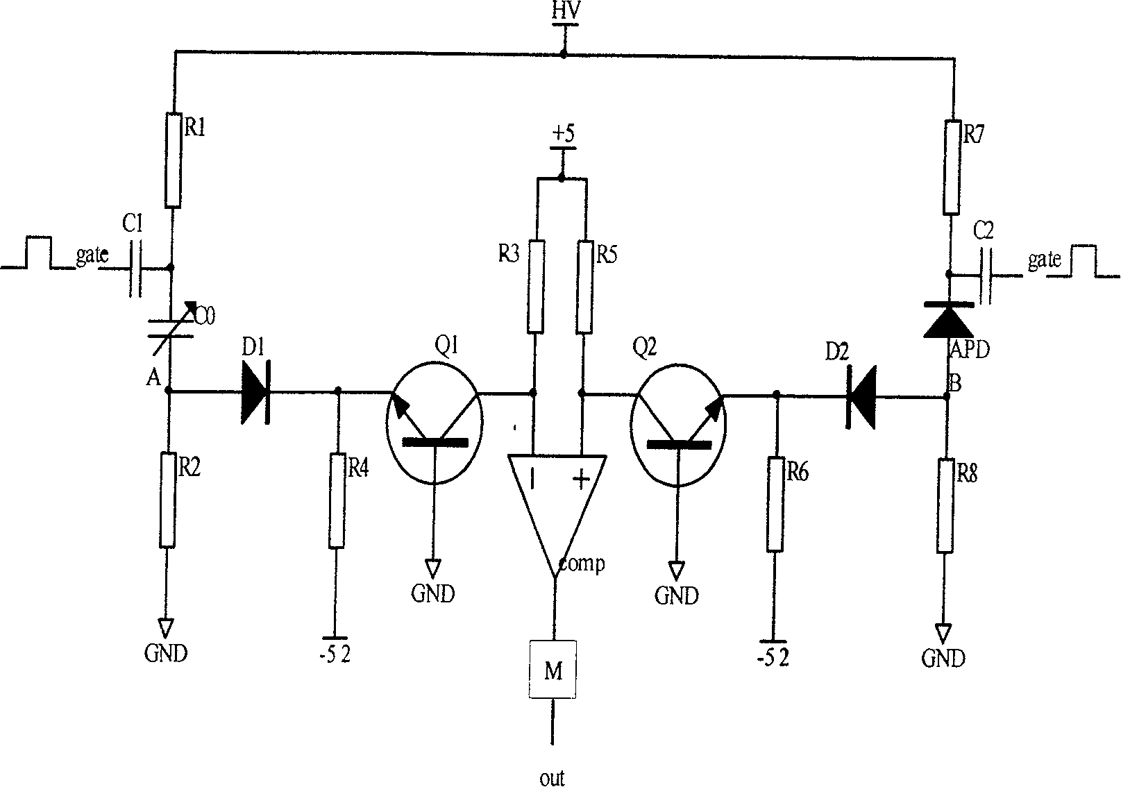 Circuit modular of APD signle photon detection