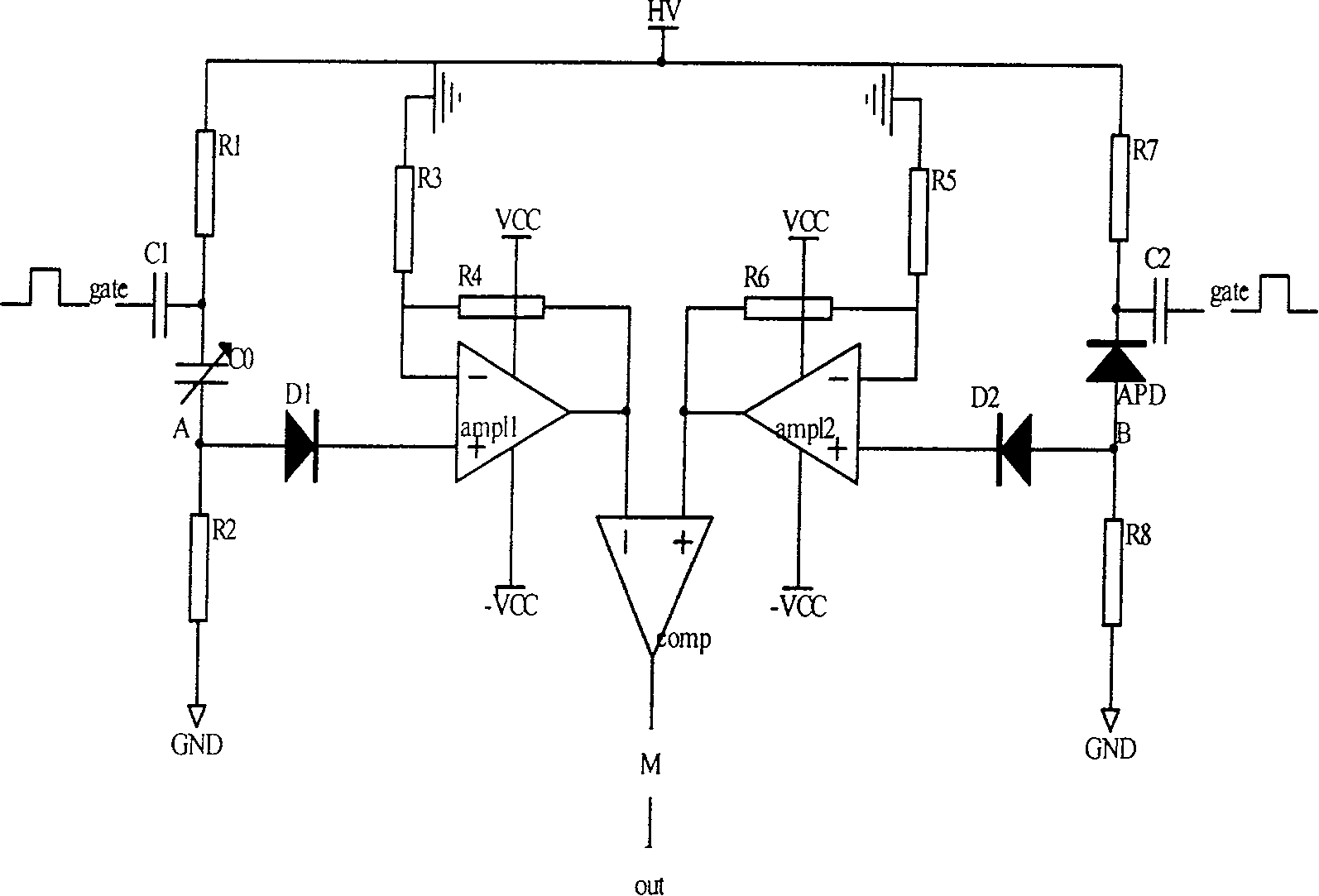 Circuit modular of APD signle photon detection