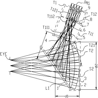 Reflective type eyepiece optical system and head-mounted near-eye display device