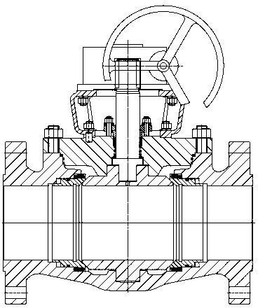 Top assembling type ball valve capable of achieving on-line disassembly and assembly