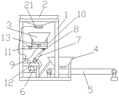 Automatic overturning and coal-blending device