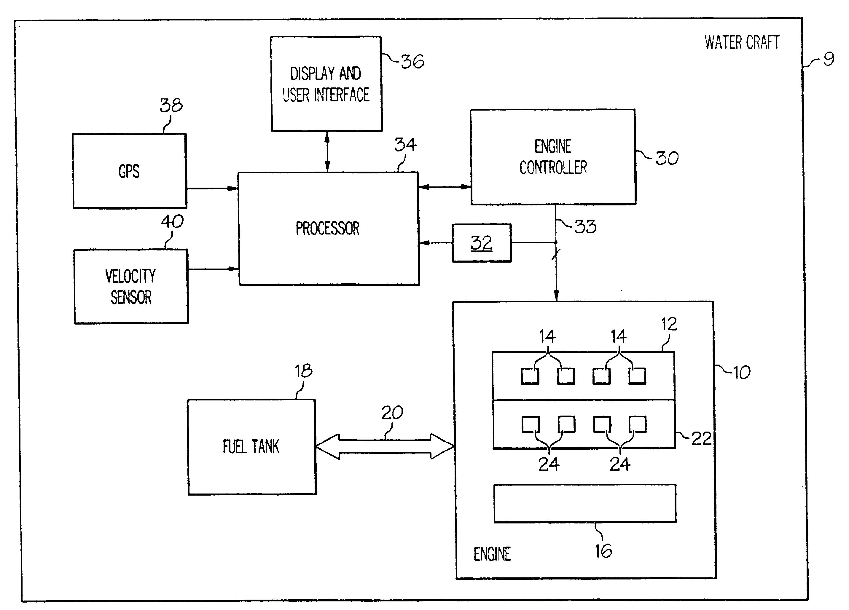 Fuel meter for outboard engines