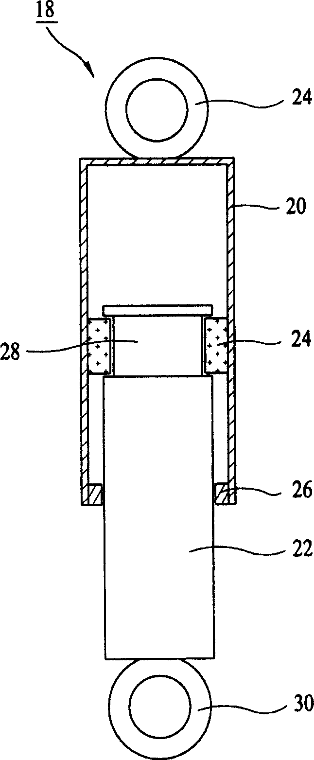 Shock absorber of washing machine