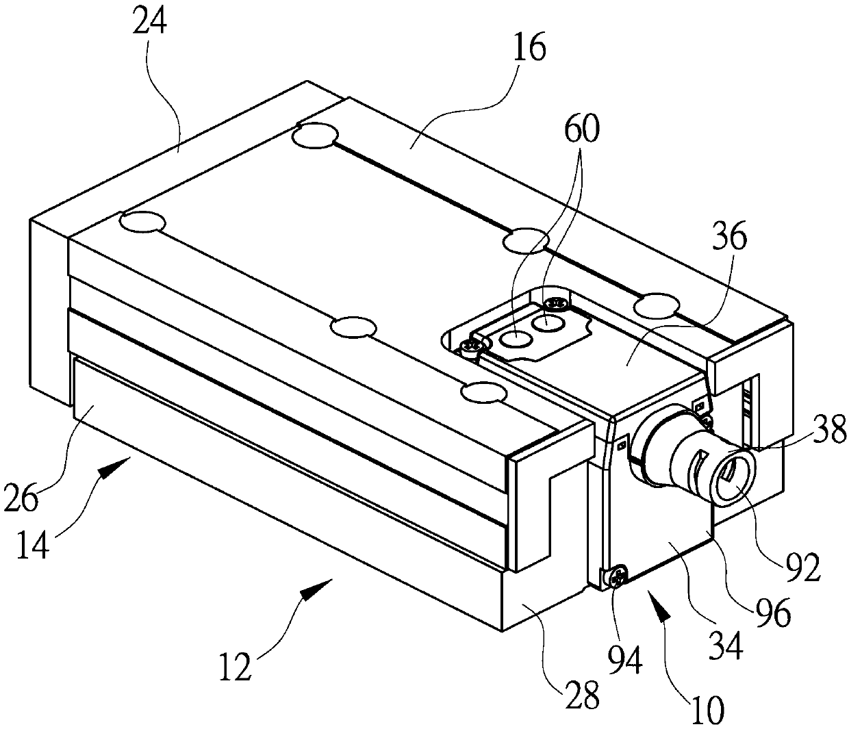 Actuator and wire fixing structure thereof