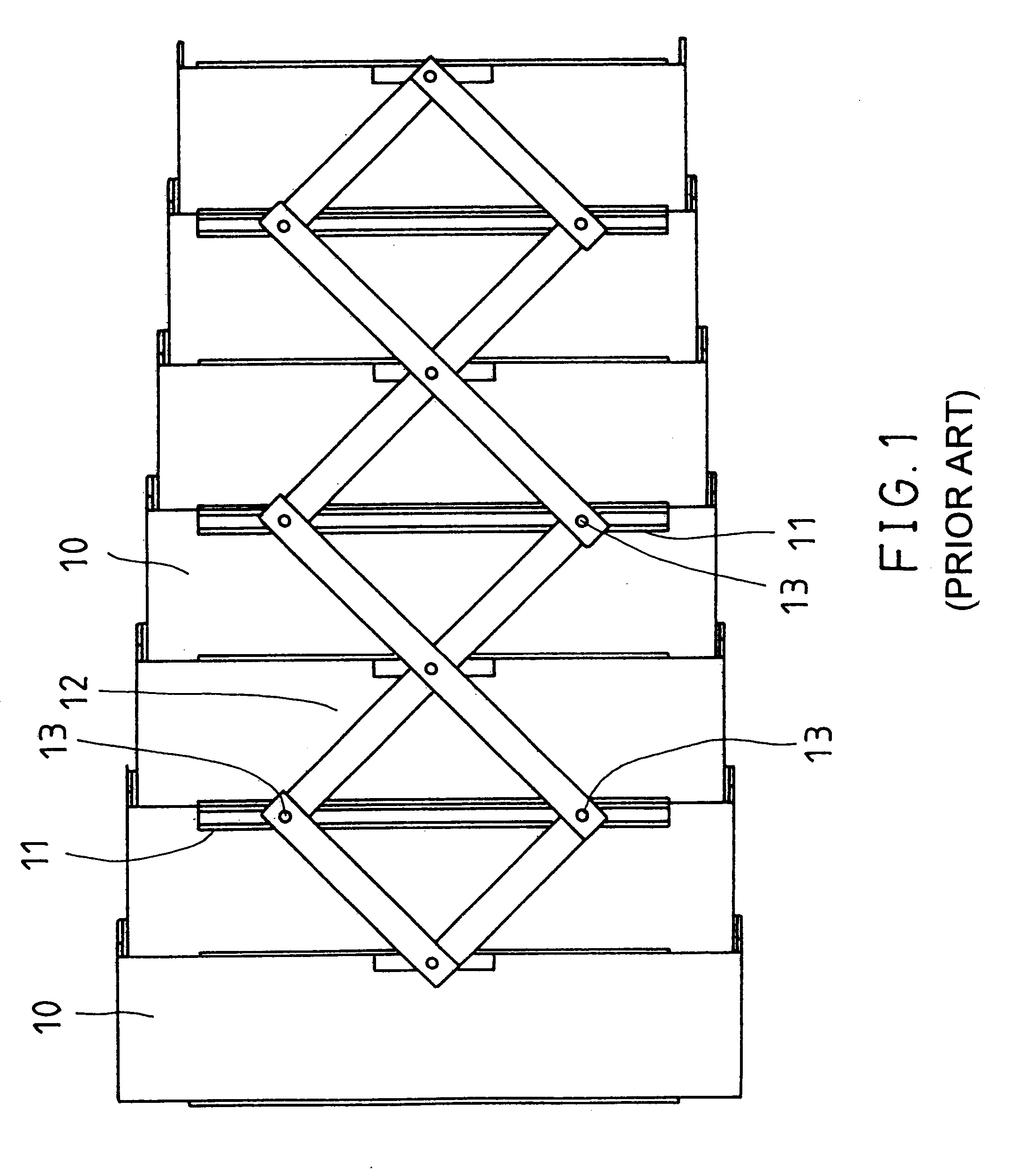 Dust-proof cover with connecting rods