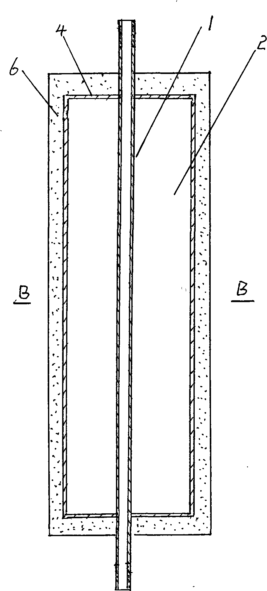 Plate type solar hollow heat collection strip