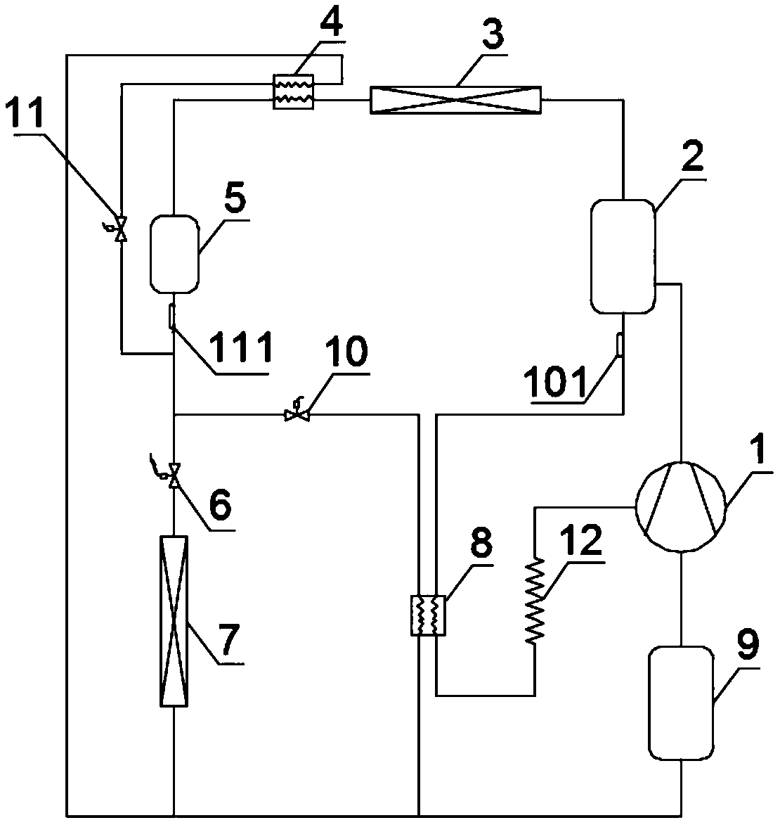 Water chilling unit provided with super-cooler and lubricating oil cooler