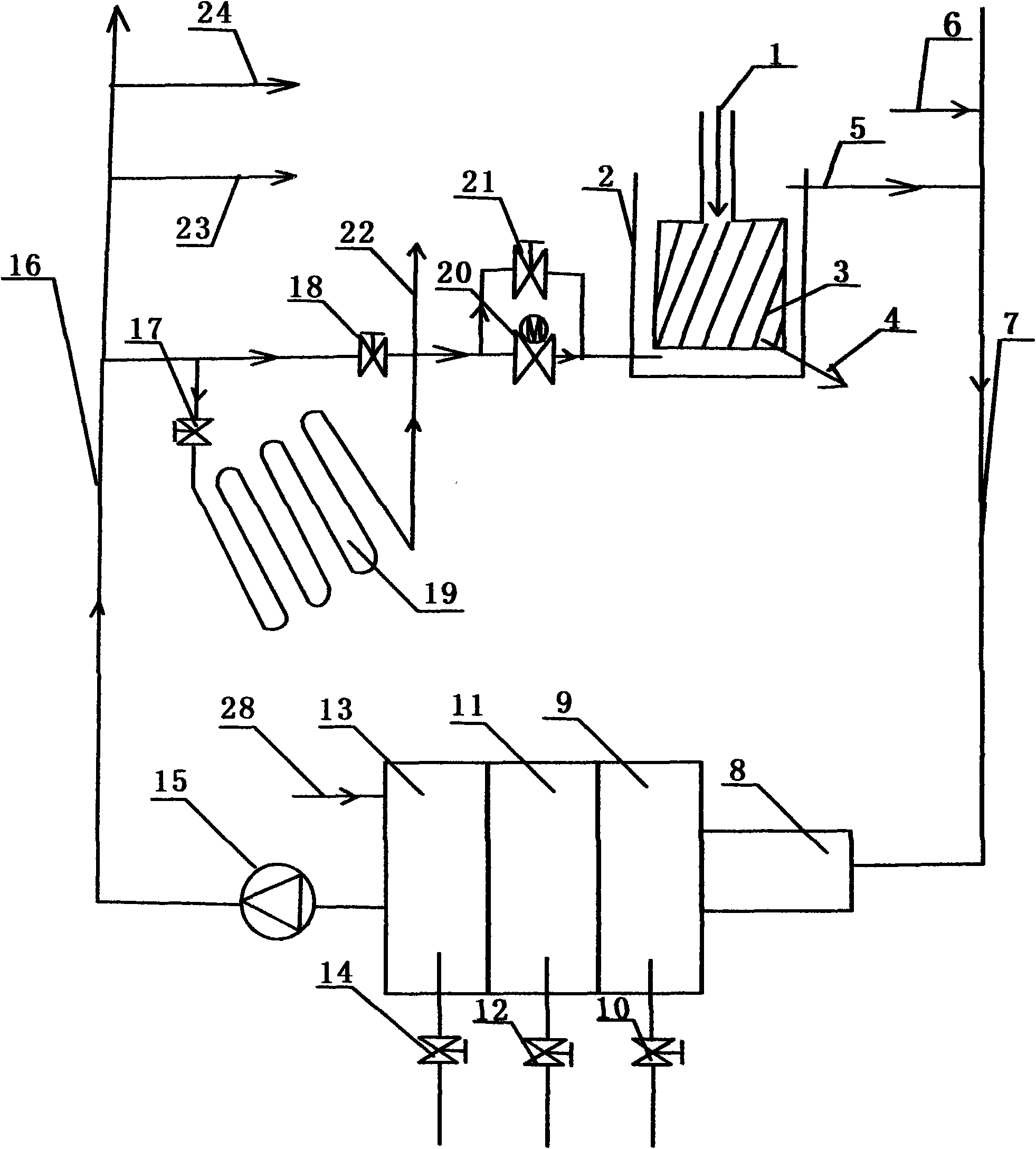 Circulating comprehensive utilization technology and system for white wine-making cooling water and bottle washing water