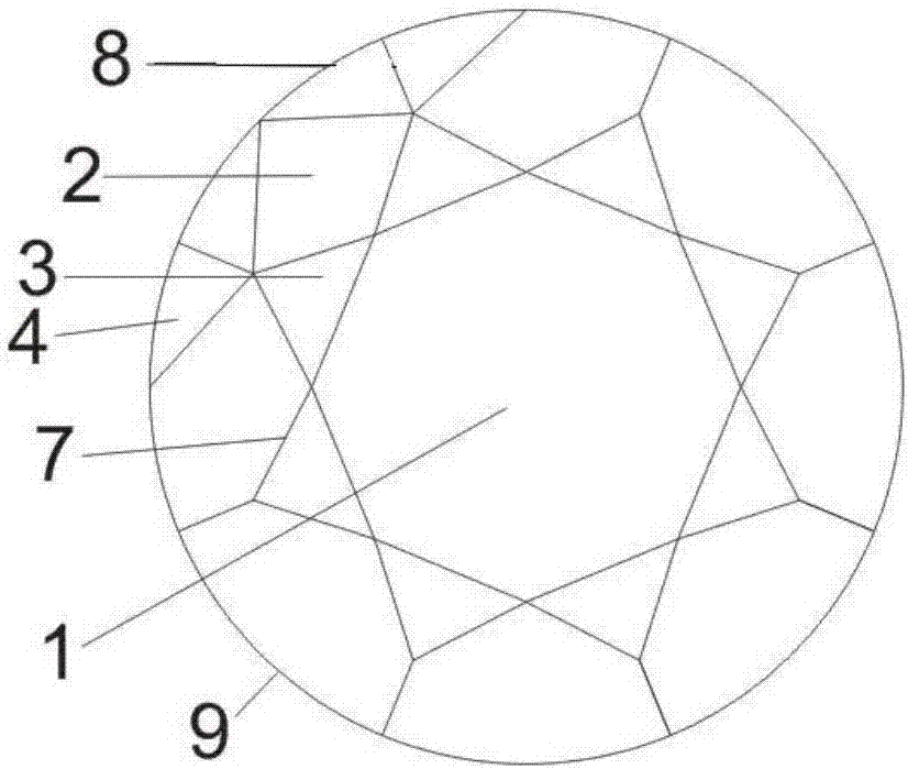 Circular diamond with heart-shaped image effect