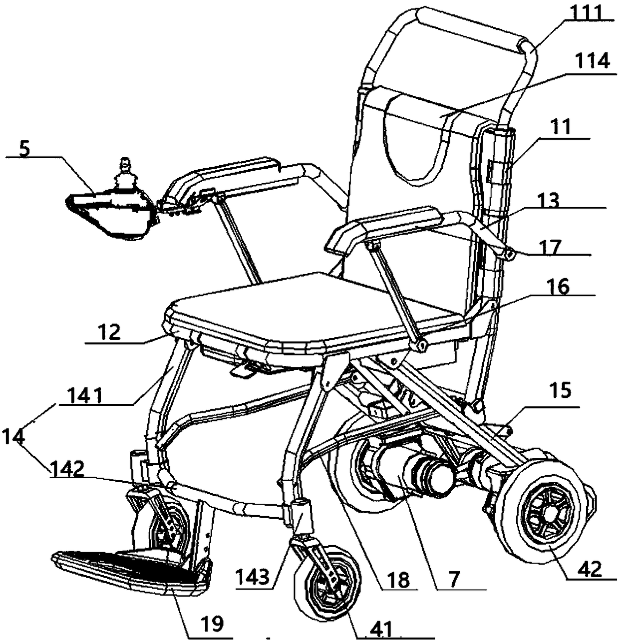 Safe and convenient electric wheelchair and working method thereof