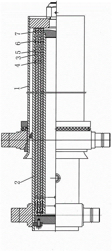 Single-action telescopic sleeve hydraulic cylinder sealing protective device