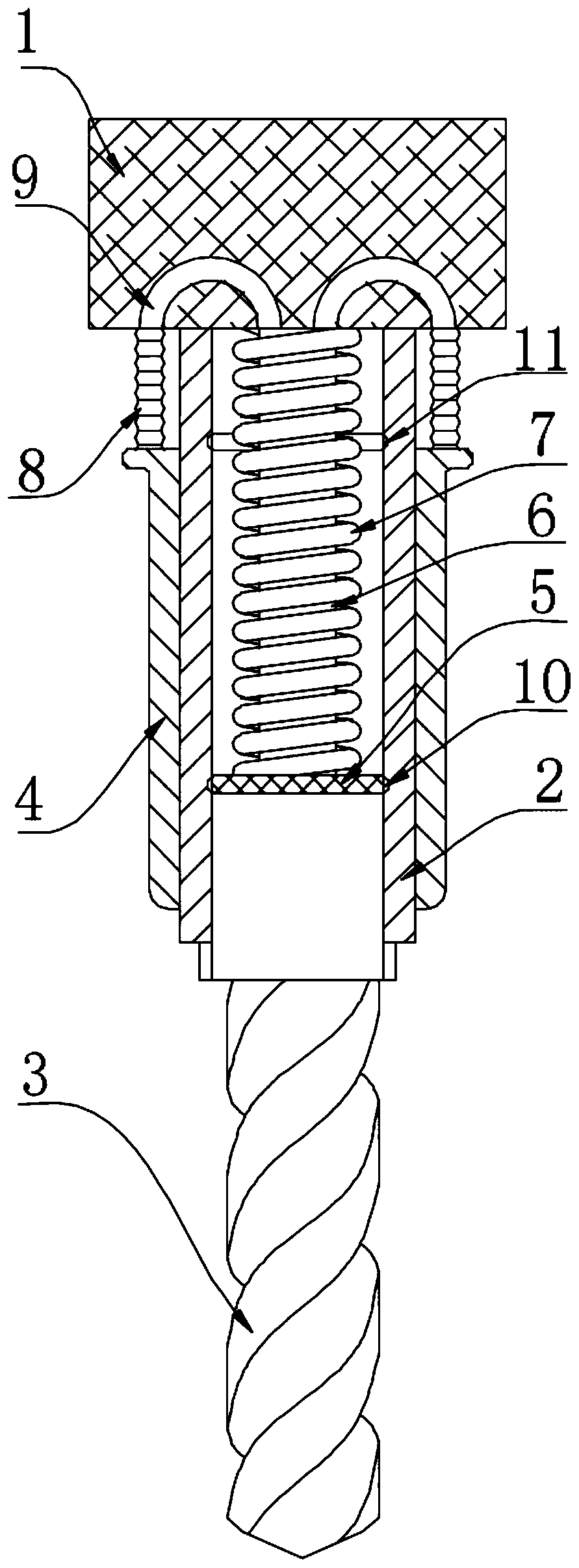 Integrated drilling and grinding dual-purpose tool for manufacturing precision machinery