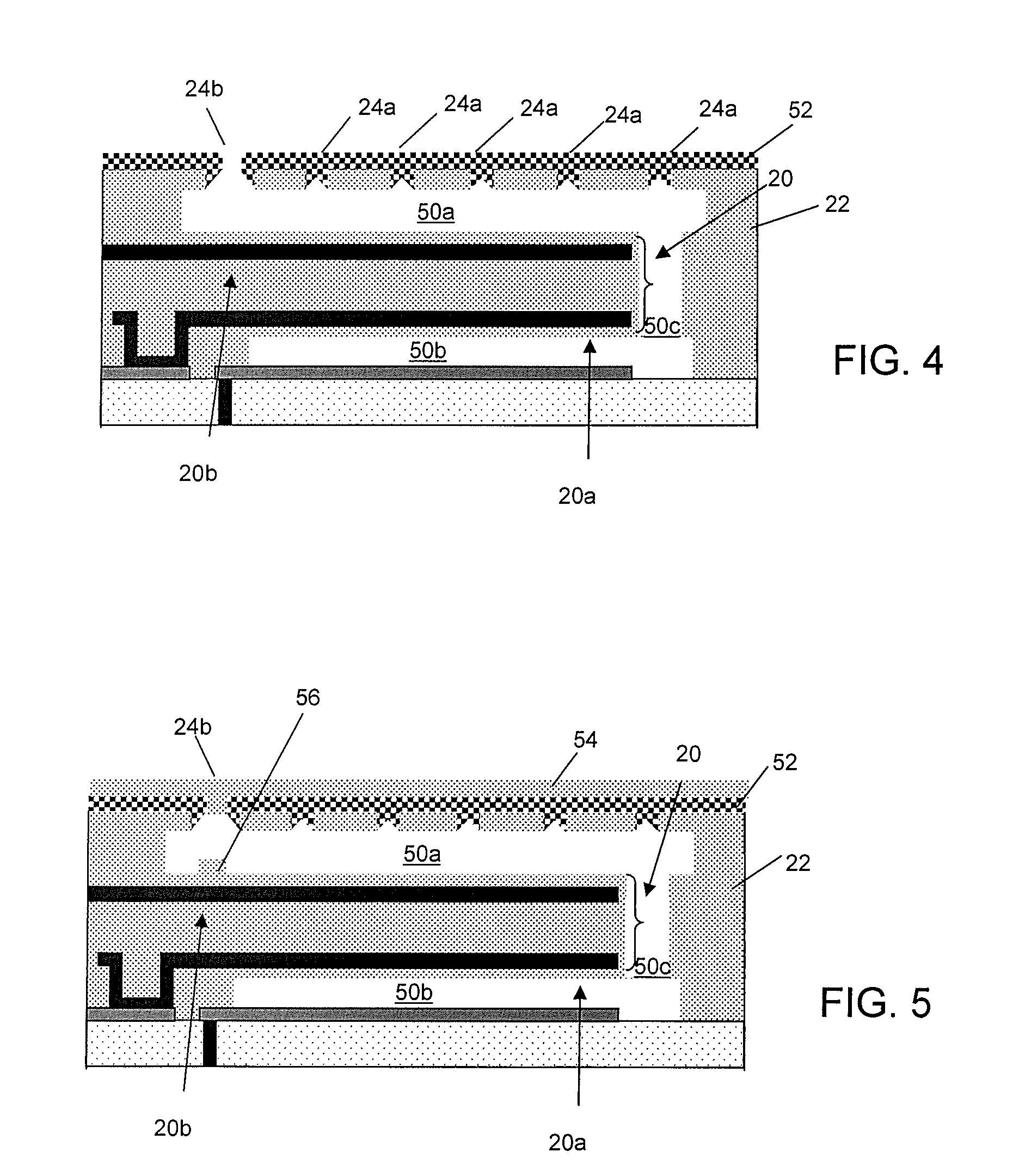 Semiconductor structures provided within a cavity and related design structures