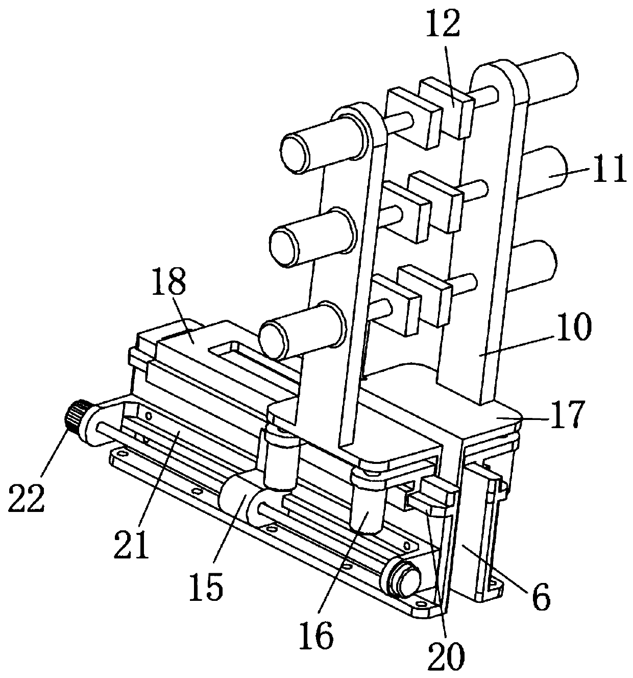 Auxiliary device for installation of aluminum alloy ground spring door used for glass curtain wall construction