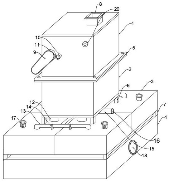 Sewage treatment device capable of performing multi-stage filtration on sewage