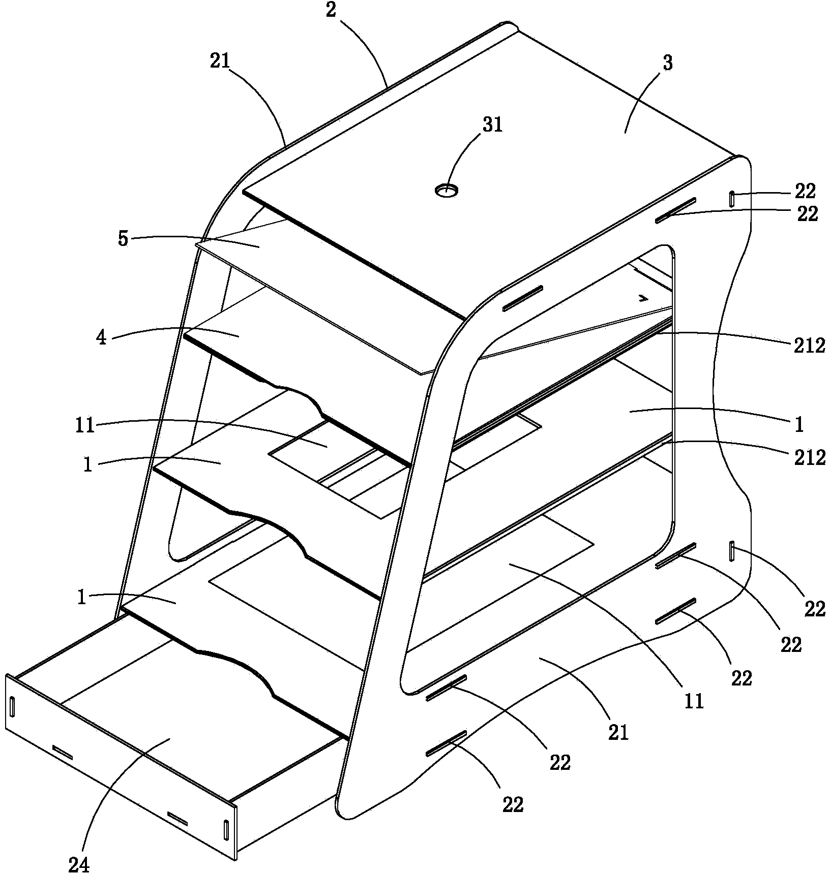 File rack capable of performing photographing