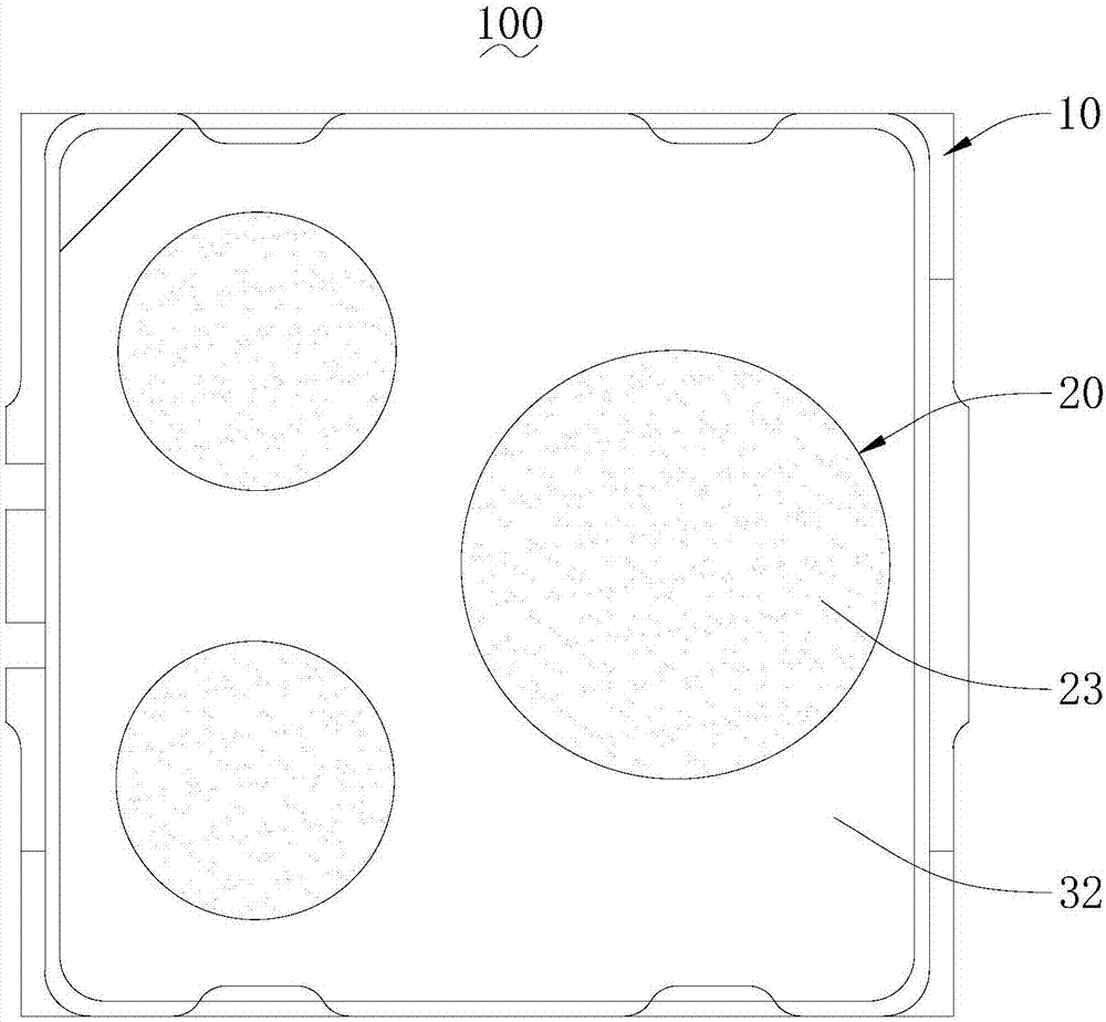 Multi-cavity plant illumination LED packaging structure