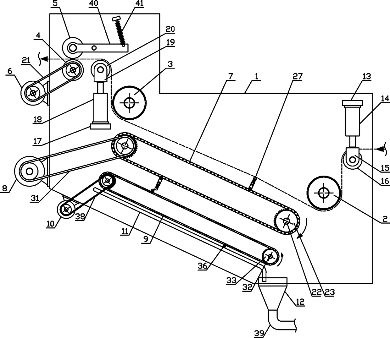 Combing and dedusting mechanism for woolen materials