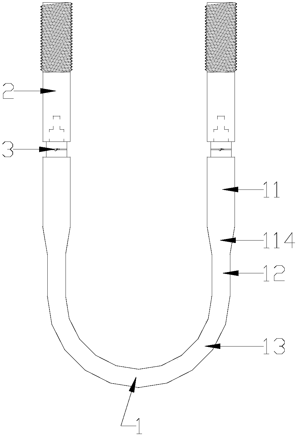 Detachable U-shaped bolt