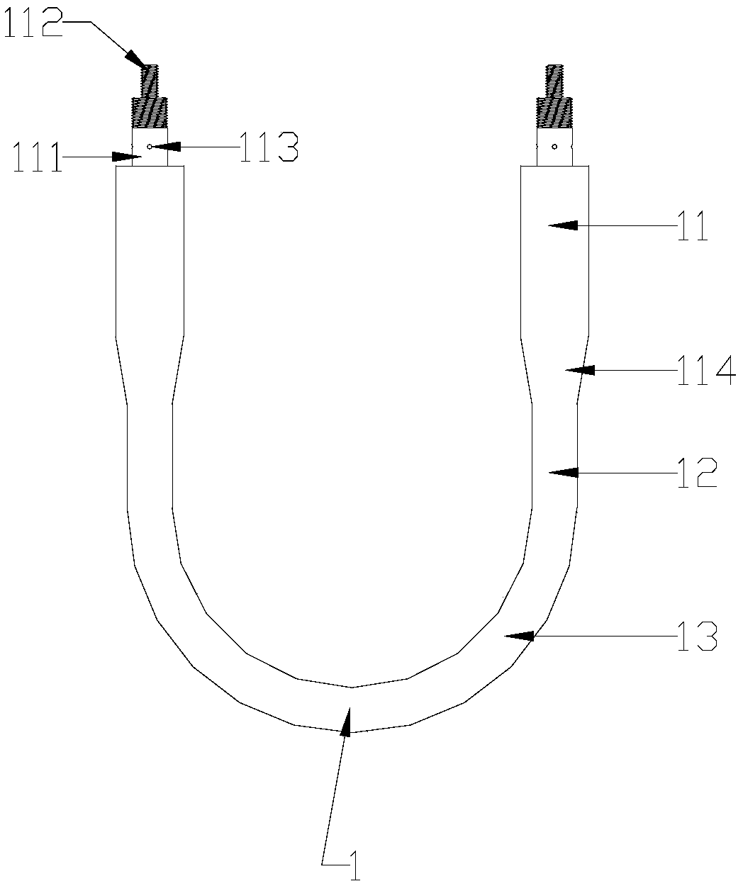 Detachable U-shaped bolt