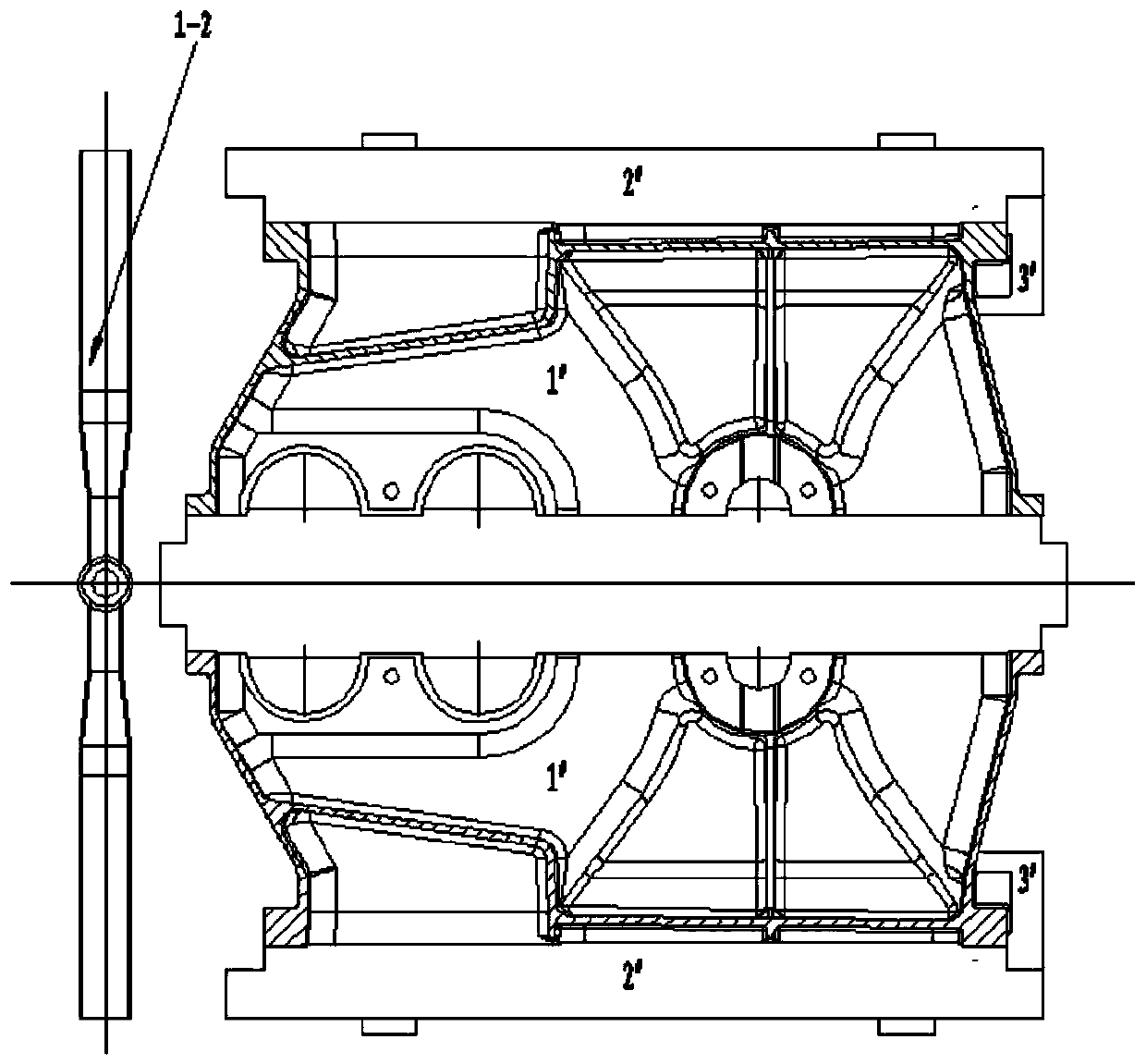 Method for increasing hardness of cast-iron oil pumping unit reduction case