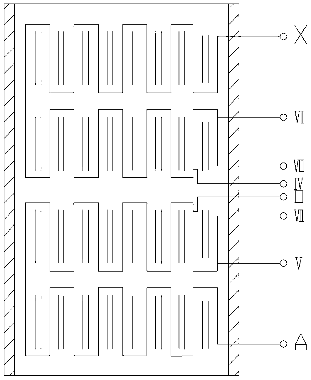 Continuous dry-type transformer winding with free arrangement in radial direction and processing method thereof