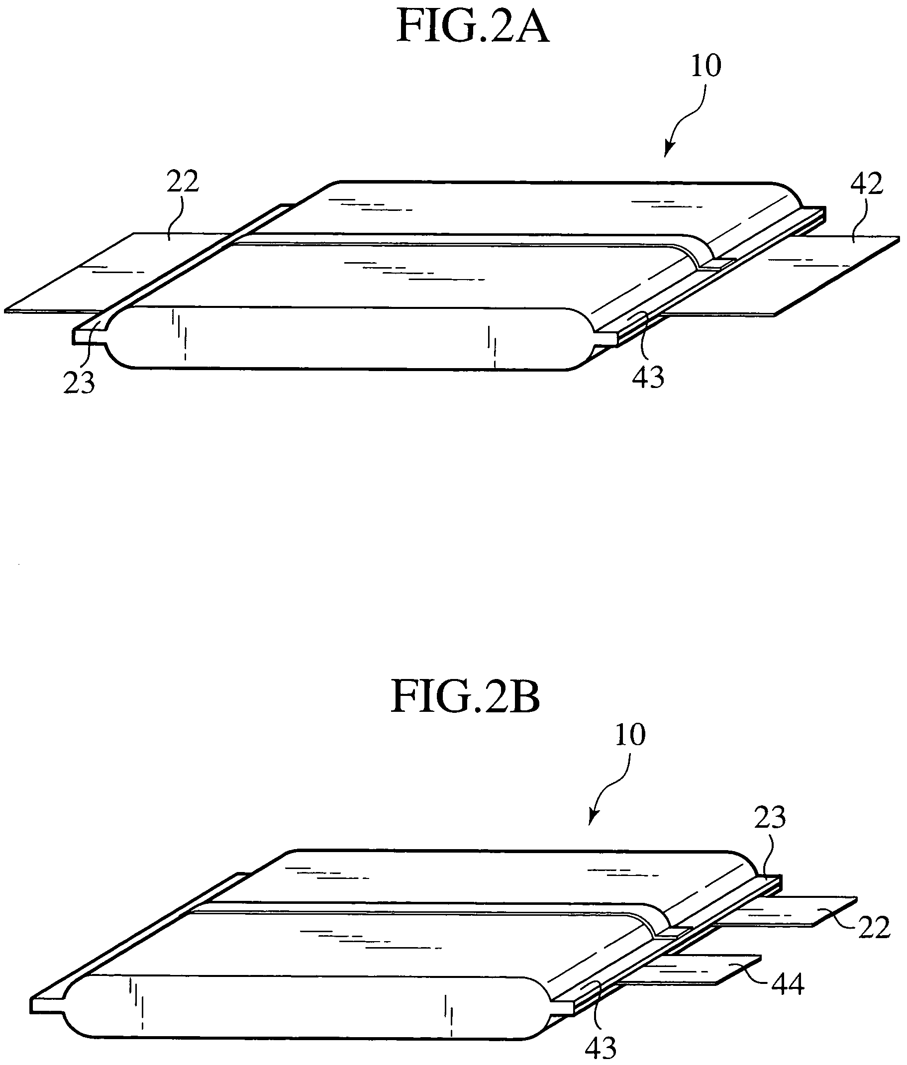 Laminate packaging flat cell