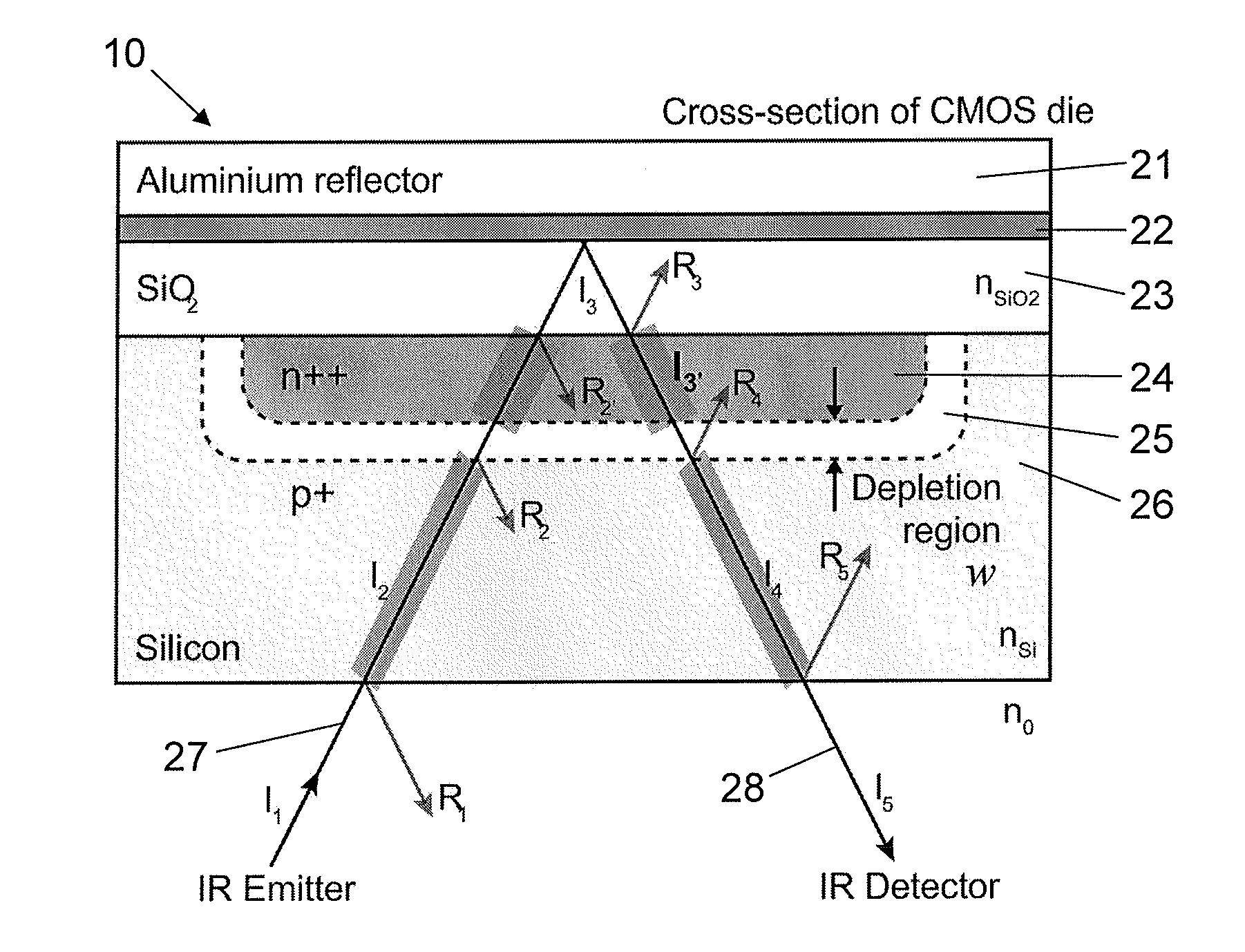 Method and apparatus for optically outputting information from a semiconductor device