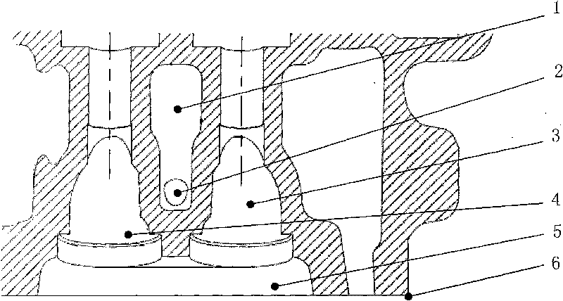 Air cylinder cover of miniature type engine precast with cooling water jacket