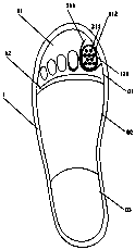 Traditional Chinese medicine shoe pads for acupoint treatment of cerebral infarction