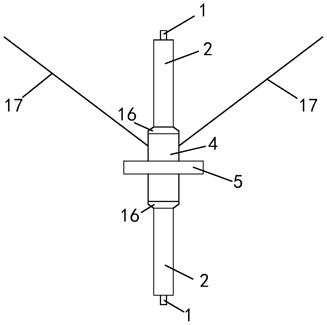 Anode structure for soil heavy metal treatment and soil heavy metal treatment device