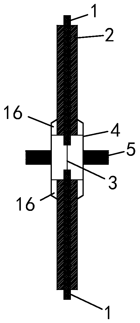 Anode structure for soil heavy metal treatment and soil heavy metal treatment device