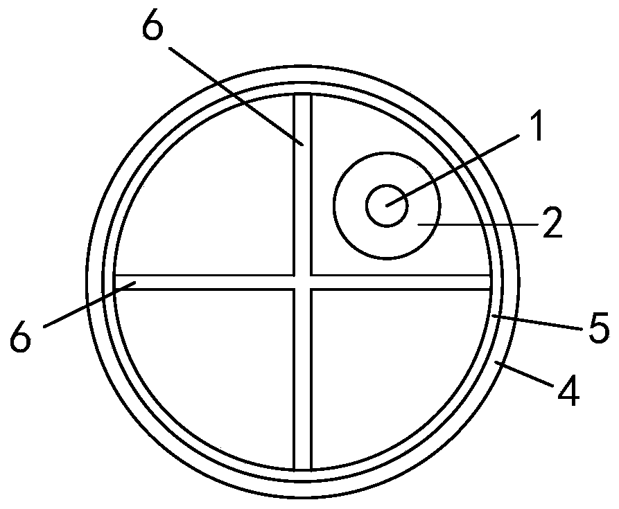 Anode structure for soil heavy metal treatment and soil heavy metal treatment device