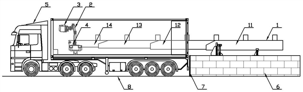 Device for van to automatically load and unload cargoes packaged in cartons