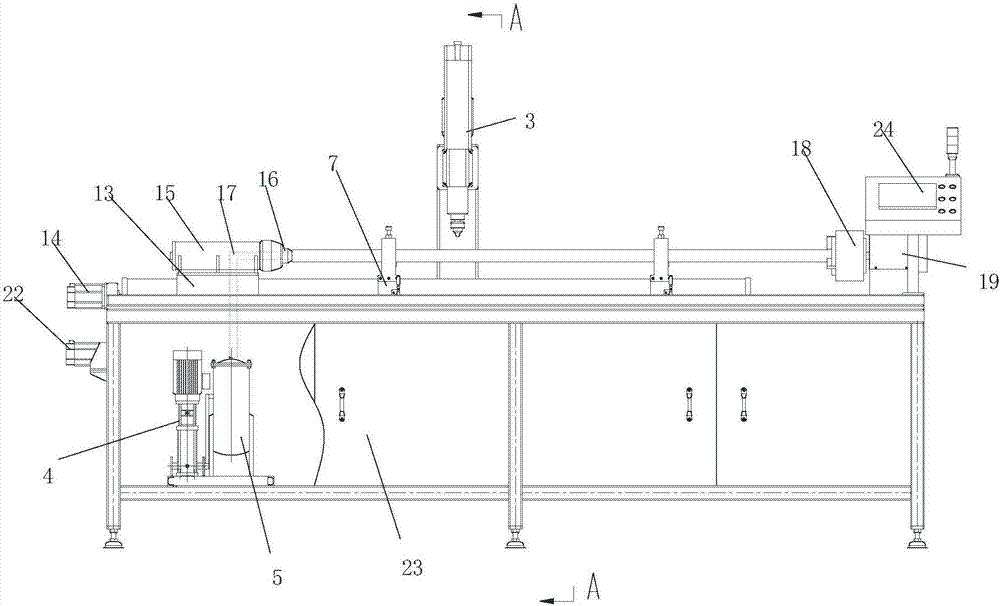 Intelligent steel pipe drilling device