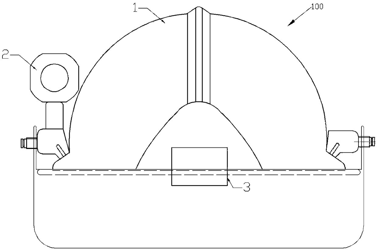 Damage control helmet provided with life perception device and having assisted rescue positioning function