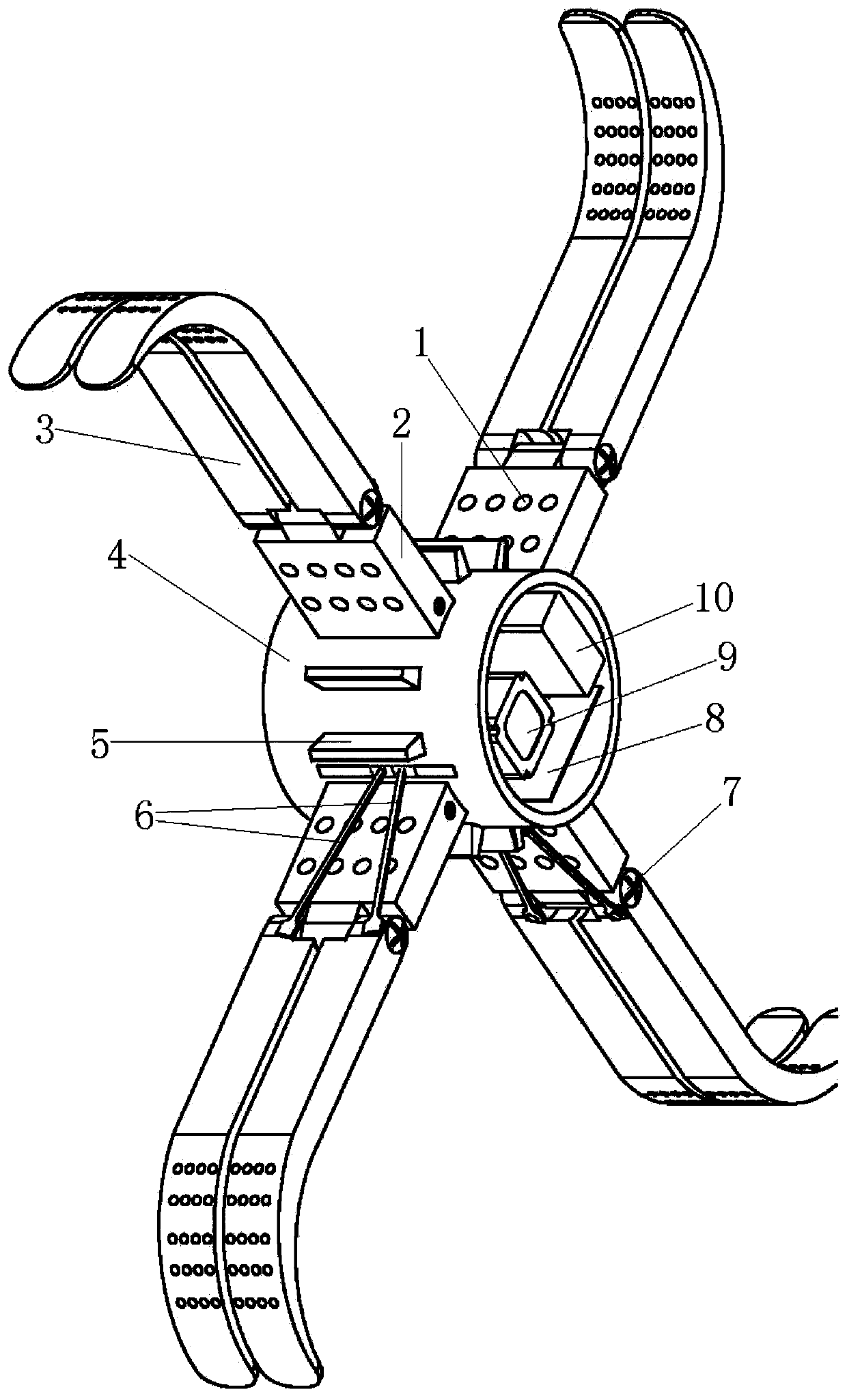 Wheeled leg walking device with independent walking and cross-country functions