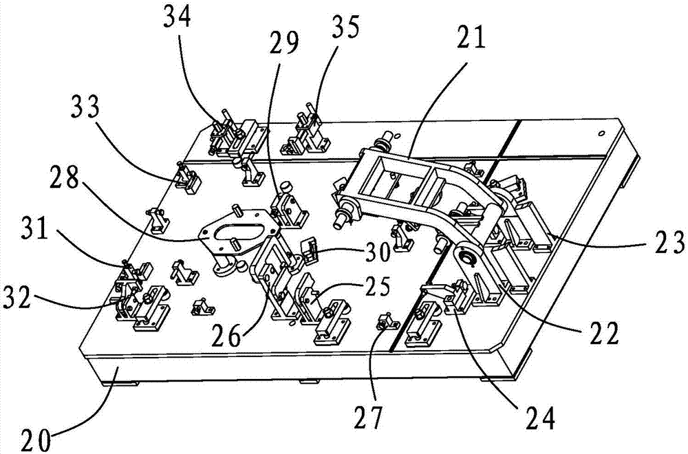 Welding positioner for lower vehicle frame of excavator